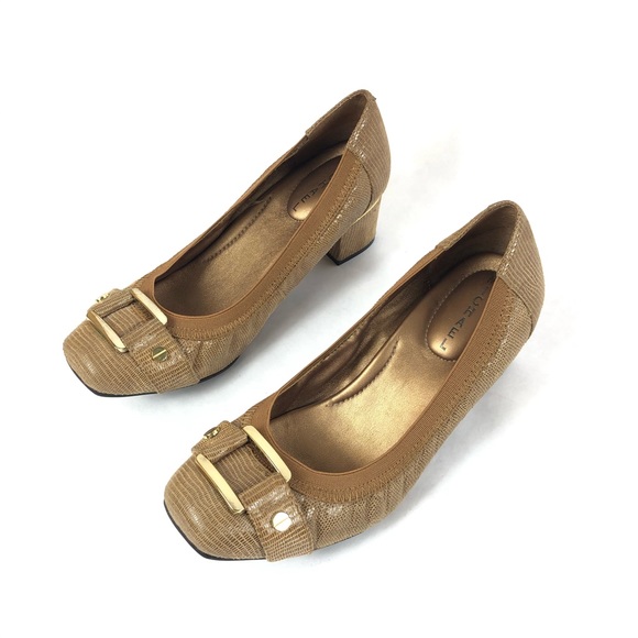 Michael Women’s Brown Snake Print Block Heels Size 8M - Picture 6 of 13